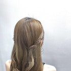 ドレスヘアお呼ばれアレンジ結婚式ハーフアップヨシンモリ巻き