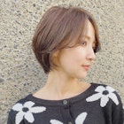 ぱつっと軽めレイヤーボブ_伸ばしかけショート_ピンクブラウン