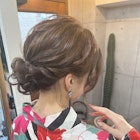 浴衣ヘアアレンジ♪王道おくれ毛シニヨン