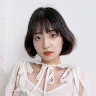 ワンホンボブダークアッシュ_斜めバング_79205