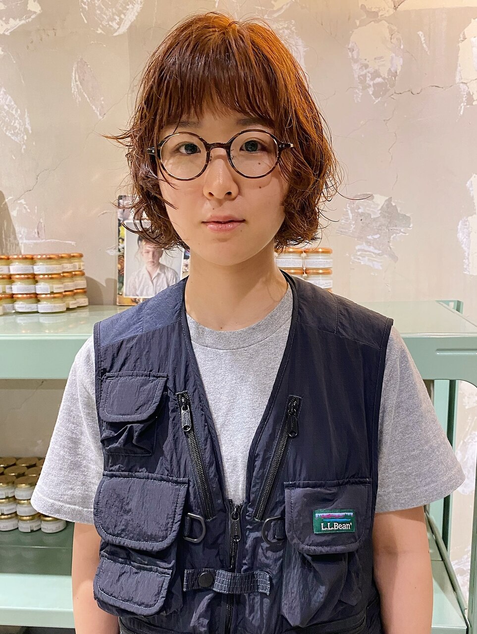 前上がりボブとニュアンスパーマ
