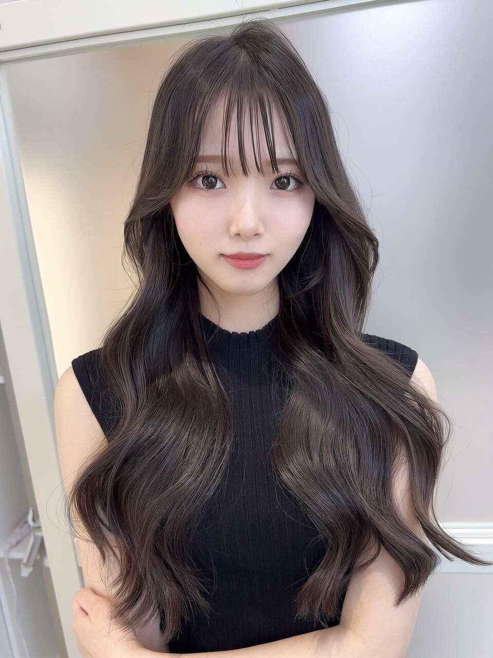 大人可愛い韓国ヘア　レイヤーカット　くびれヘア　似合わせ#