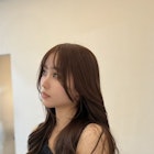 チョコレートブラウン_前髪マチルダボブピンクベージュ