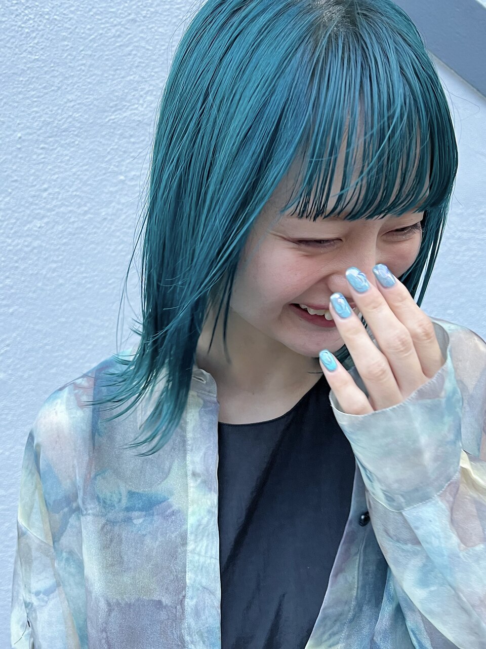 ☆ターコイズブルー×顔まわりカット☆