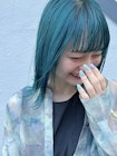 ☆ターコイズブルー×顔まわりカット☆