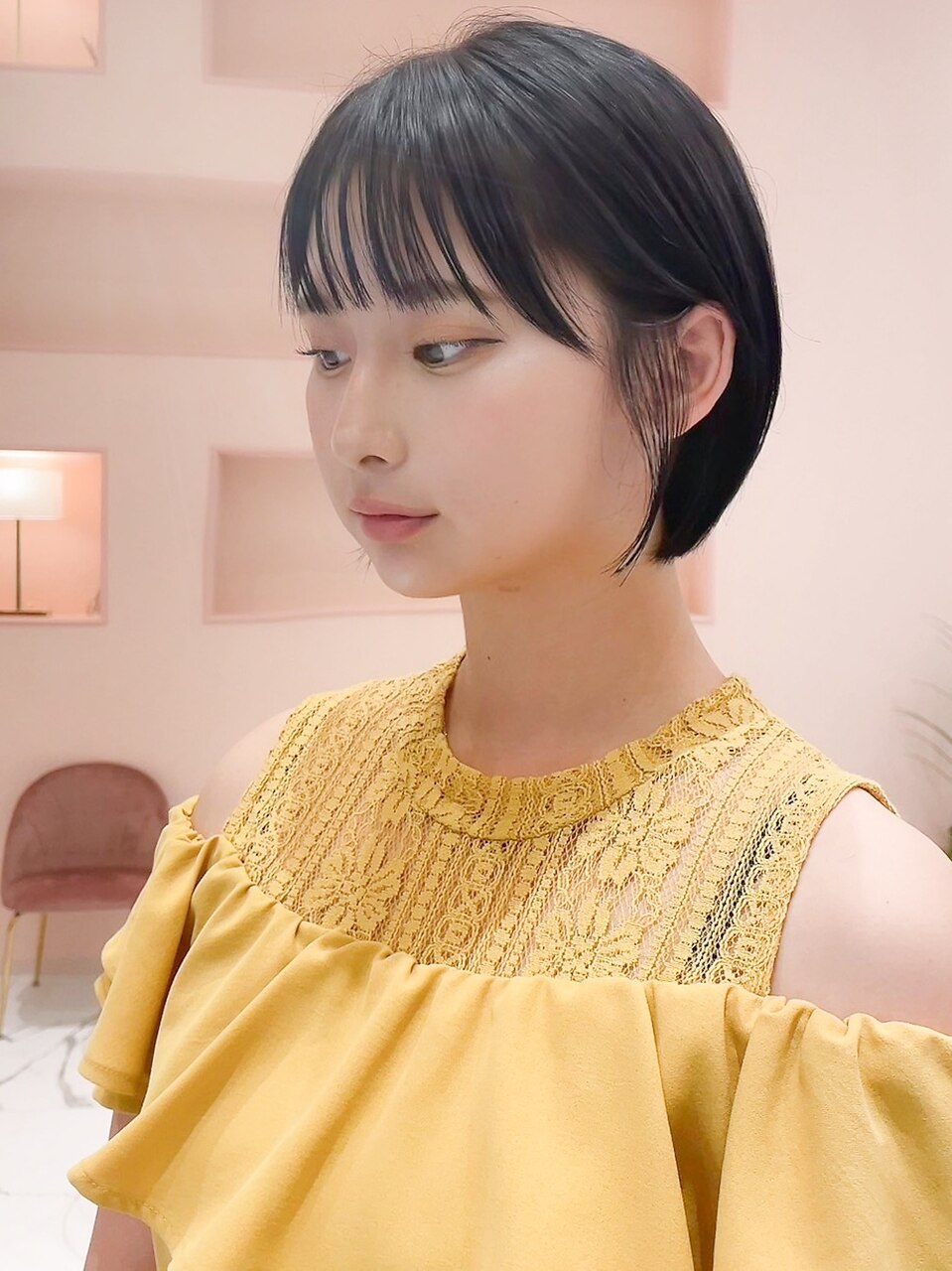 30代40代大人女子人気耳掛けウィークリーボブ