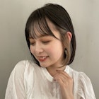 ベージュイヤリングカラーミニボブ【肥田亜沙美】