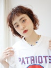 ボブパーマ　ウェーブパーマ　大人可愛い