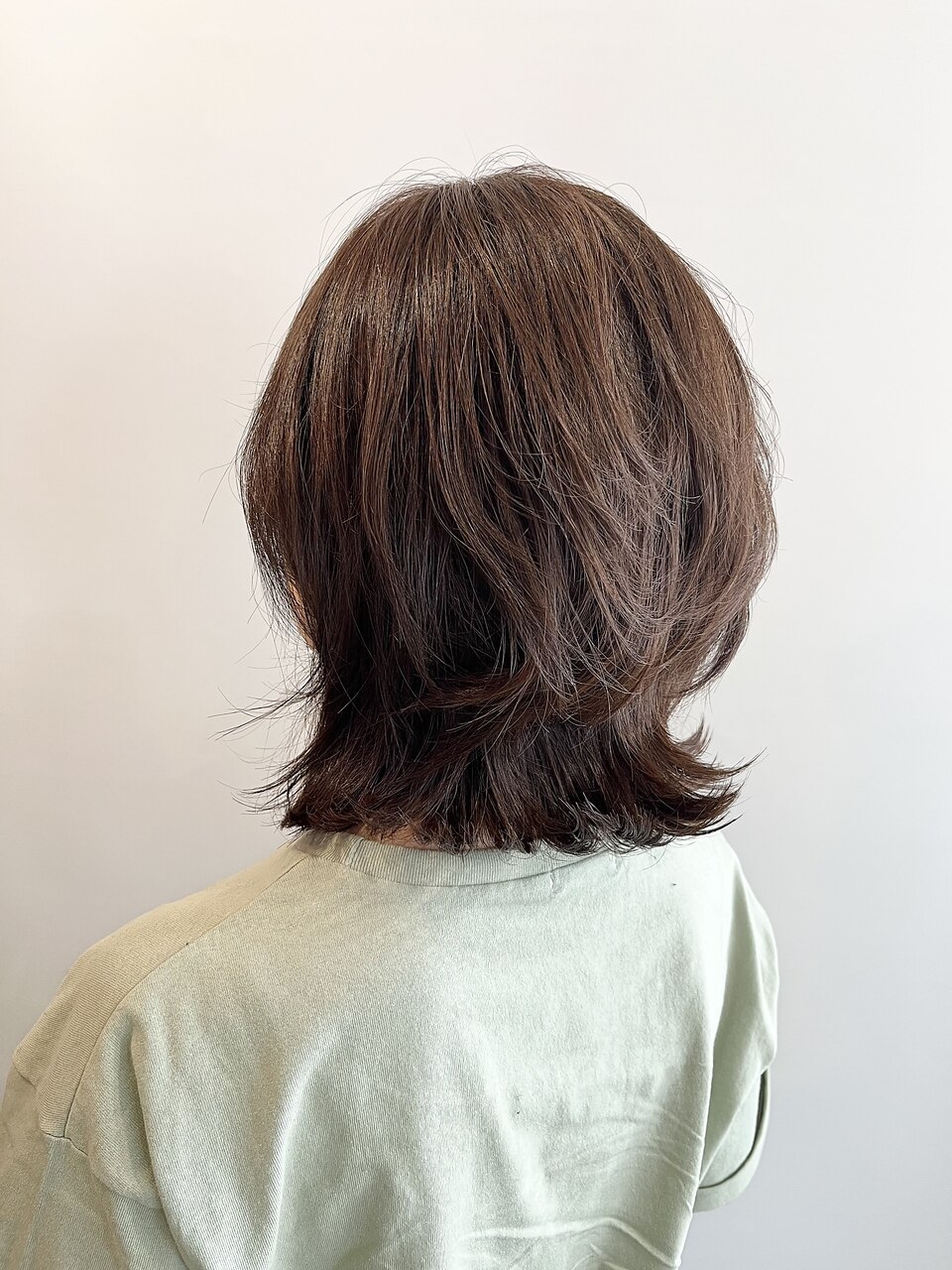 ニューヨークドライカット×ボブウルフ×ラベンダーベージュ