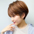 30代40代50代小顔ハンサムショート/チョコレートアッシュ