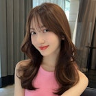 大人可愛い色っぽさ。韓国くびれヘアレイヤーカット薄め前髪