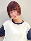 顔まわりレイヤーミニボブウルフ