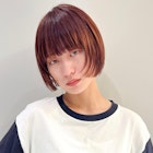 顔まわりレイヤーミニボブウルフ