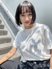 NUDE暗髪 ミニボブ マチルダボブ 前下がりボブ 切りっぱなしボブ