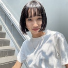 NUDE暗髪 ミニボブ マチルダボブ 前下がりボブ 切りっぱなしボブ