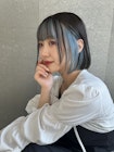 インナーカラー/イヤリングカラー/ボブ