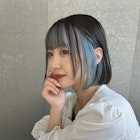 インナーカラー/イヤリングカラー/ボブ