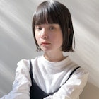 20代30代40代 ボブ ミニボブ 前髪あり 暗髪 丸顔 面長