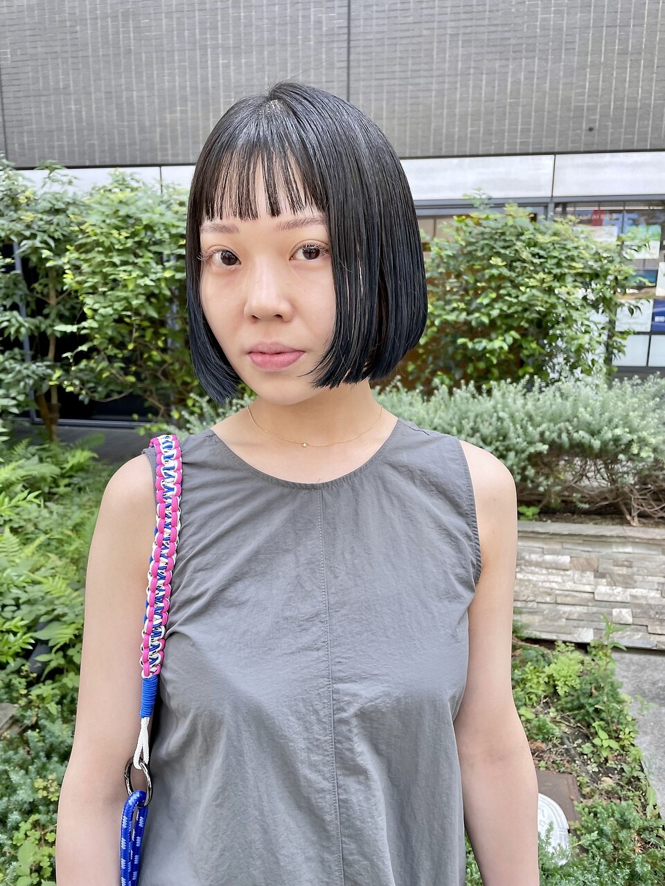 ミニボブにブルーグレー♪
