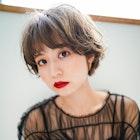 *カーキベージュ無造作ショート*