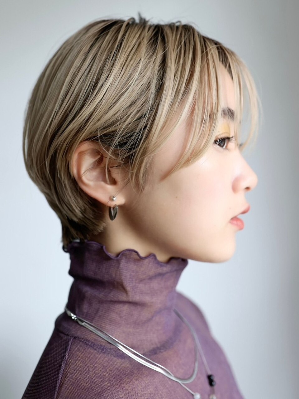 ミルクティーアッシュ×マッシュショート