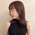 チェリーカラー×暖色カラー×ピンクブラウン×ミディアム×20代