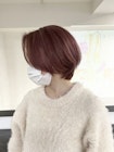 小森谷,前髪,マチルダボブ,ピンクベージュインナーグレージュc50