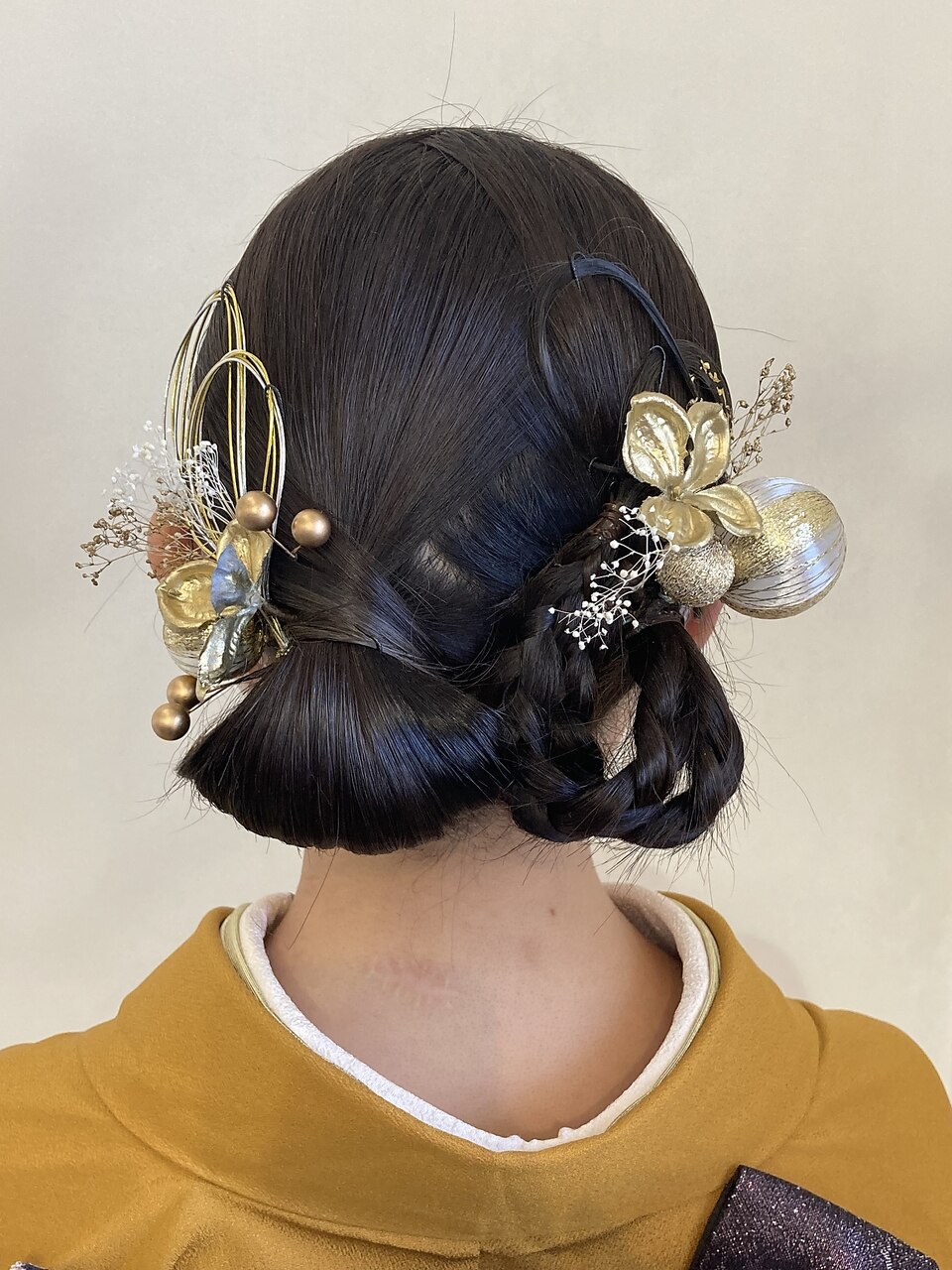 成人式和装振袖ヘアセット　ヘアアレンジ