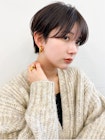 30代40代50代/ハンサムショートパーマ/小顔/テラコッタ/前髪