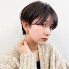 30代40代50代/ハンサムショートパーマ/小顔/テラコッタ/前髪