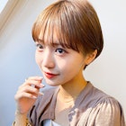 30代40代50代/ハンサムショートパーマ/小顔/テラコッタ/前髪