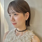 綺麗なカットラインと流れる顔まわりが可愛い韓国ボブ