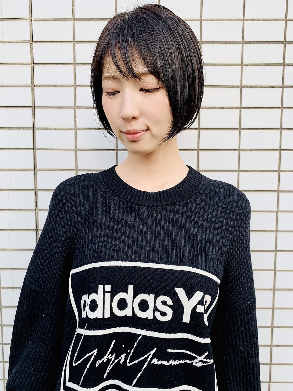 エアリー××前下がりショートボブ××透明感××グレイブラウン