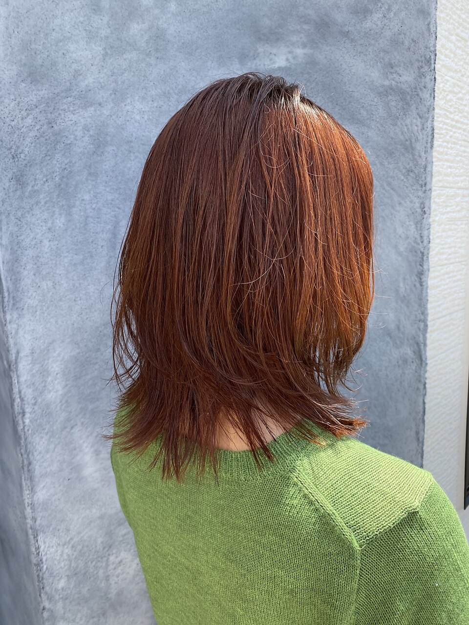カシスオレンジカラーとレイヤーカットでおしゃれに◎