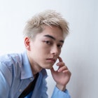 メンズカット/波巻きパーマ/ハイライト/スパイキーショート