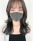 ブリーチなしカラー　暗髪ヘア　グレージュ　ラベンダーアッシュ