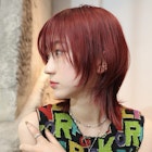 チェリーブラウン/シースルーバング/ウルフカット/元町!