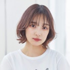外ハネカールボブに小顔サイドバング☆