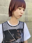 ワインレッドのボブ◯
