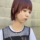 ワインレッドのボブ◯