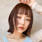 切りっぱなしボブ姫カットレイヤーボブシアーカラーセミディ