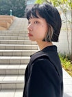 ［Ocean Hair&Life 水田］切りっぱなしボブ×イヤリングカラー