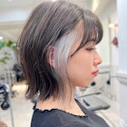 イヤリングカラーインナーカラーボブ20代30代