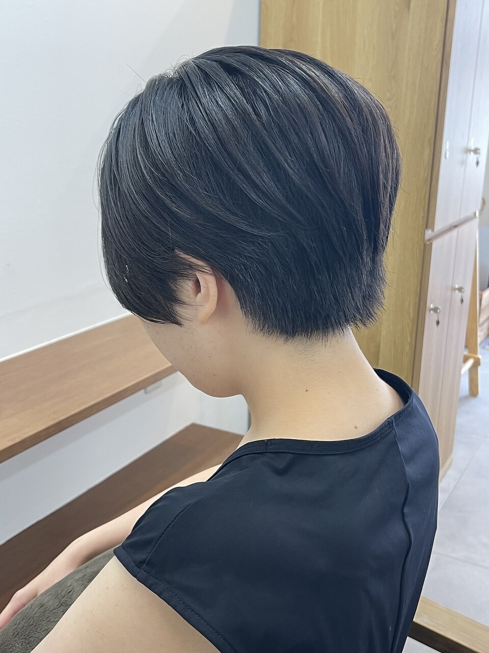 【白髪染め可】丸みハンサムショート ビフォアー＆アフター