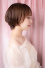 シースルー前髪ステップボーンカット艶感ショートマッシュZ大宮