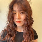 オレンジくるくるヘアー