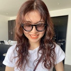 オレンジくるくるヘアー