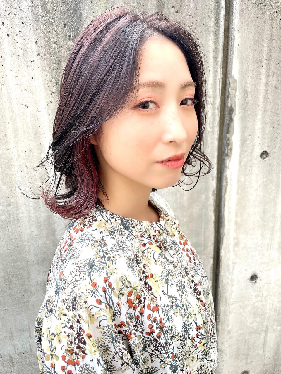 大人可愛いインナーカラー×くびれヘア