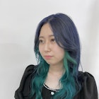 ラベンダーブルー ターコイズ インナーカラー イヤリングカラー