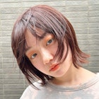 顔まわりレイヤーボブウルフ